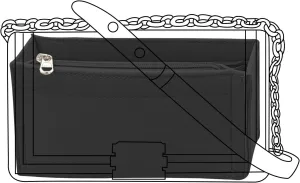 Lckaey Purse insert bag insert organizer for chanel medium leboy Y094black-M