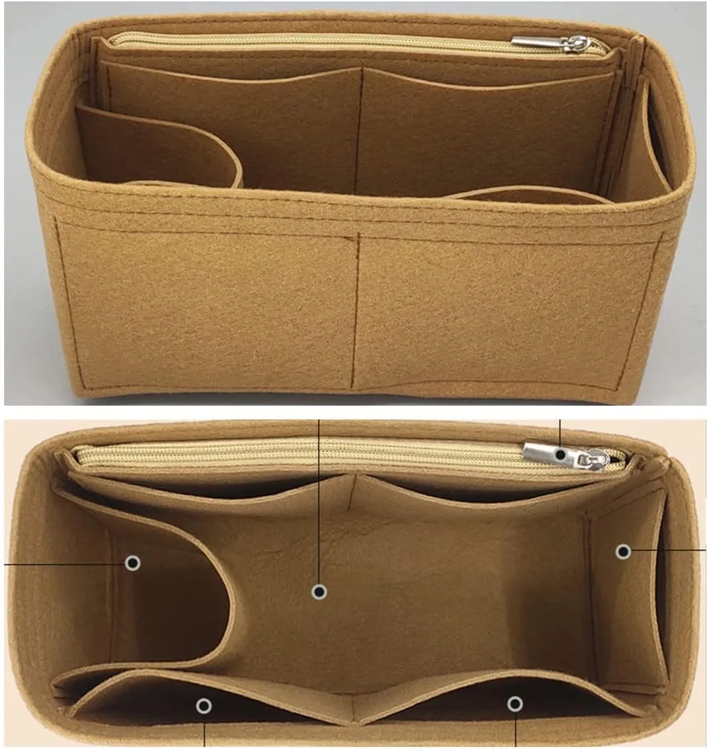 Lckaey Purse Insert for carryall organizer for purse bags women lcarryall tote golf cart parts bag on wheels travel