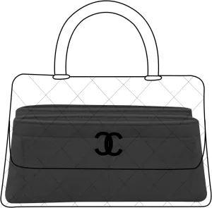 Lckaey Purse Insert For chanel coco Handbag Felt Organizer bag Insert Y080black-M
