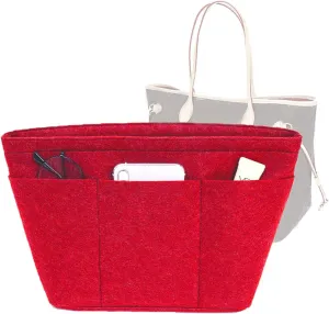 Lckaey purse insert organizer insert for tote mm organizer 1075Claret-M