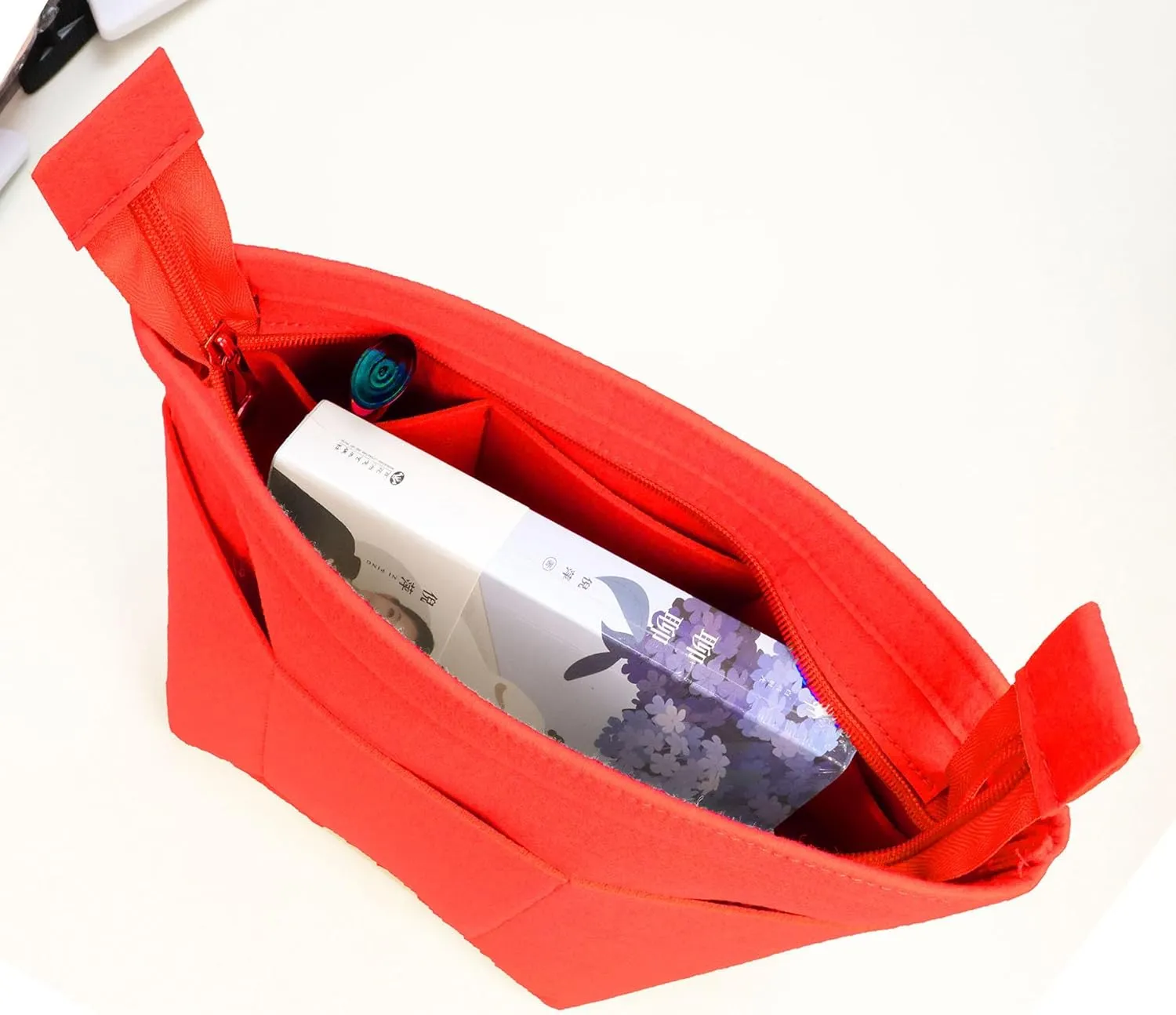 Lckaey purse insert organizer insert for tote mm organizer 1075Claret-M