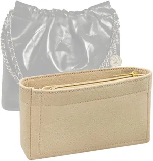 Lckaey Purse Organizer For Chanel 22 Handbag Single Shoulder Felt Organizer Insert Y081 Khaki-Mini