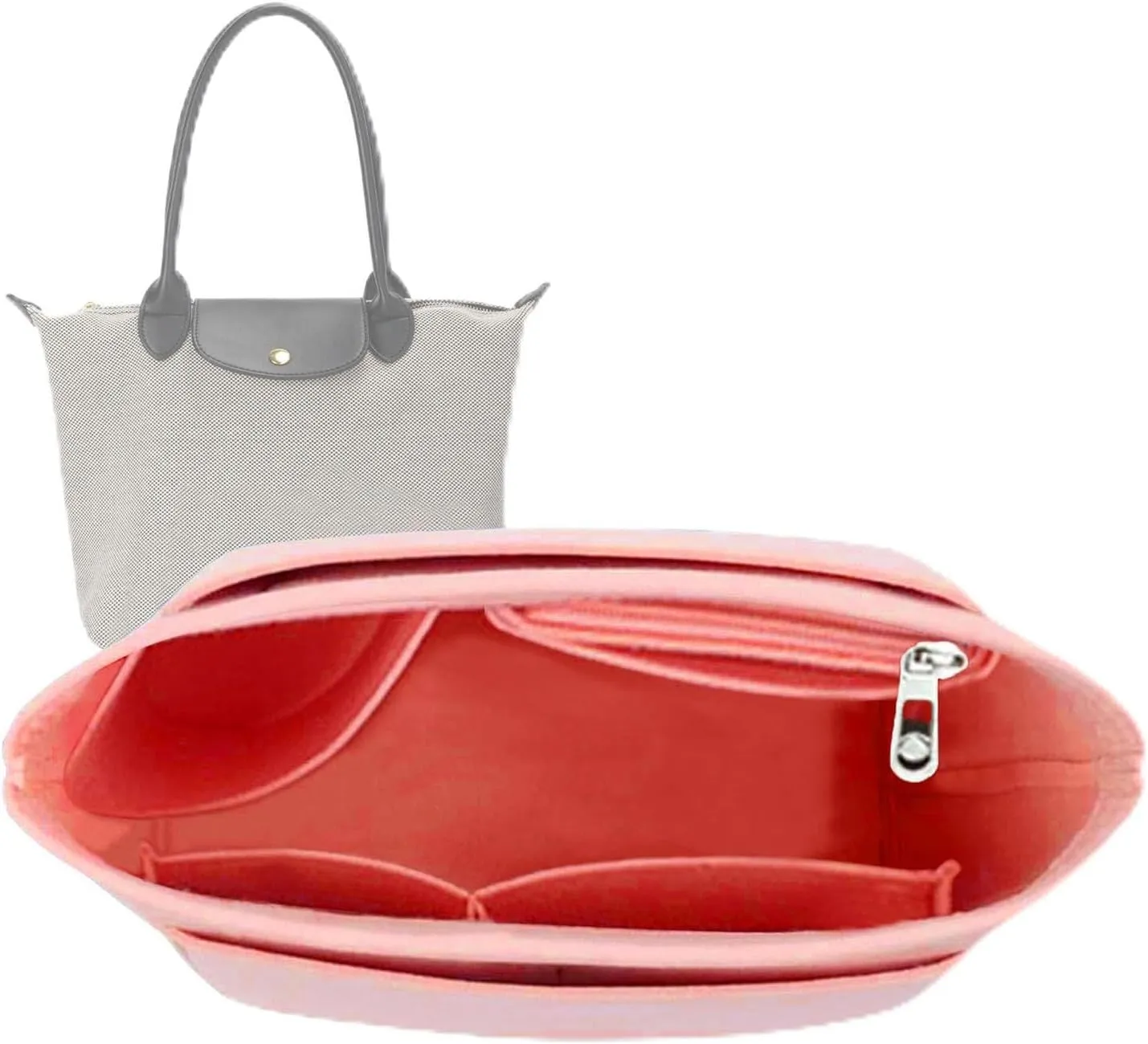 Lckaey Purse Organizer for purse organizer insert for le pliage Y012-pink-M