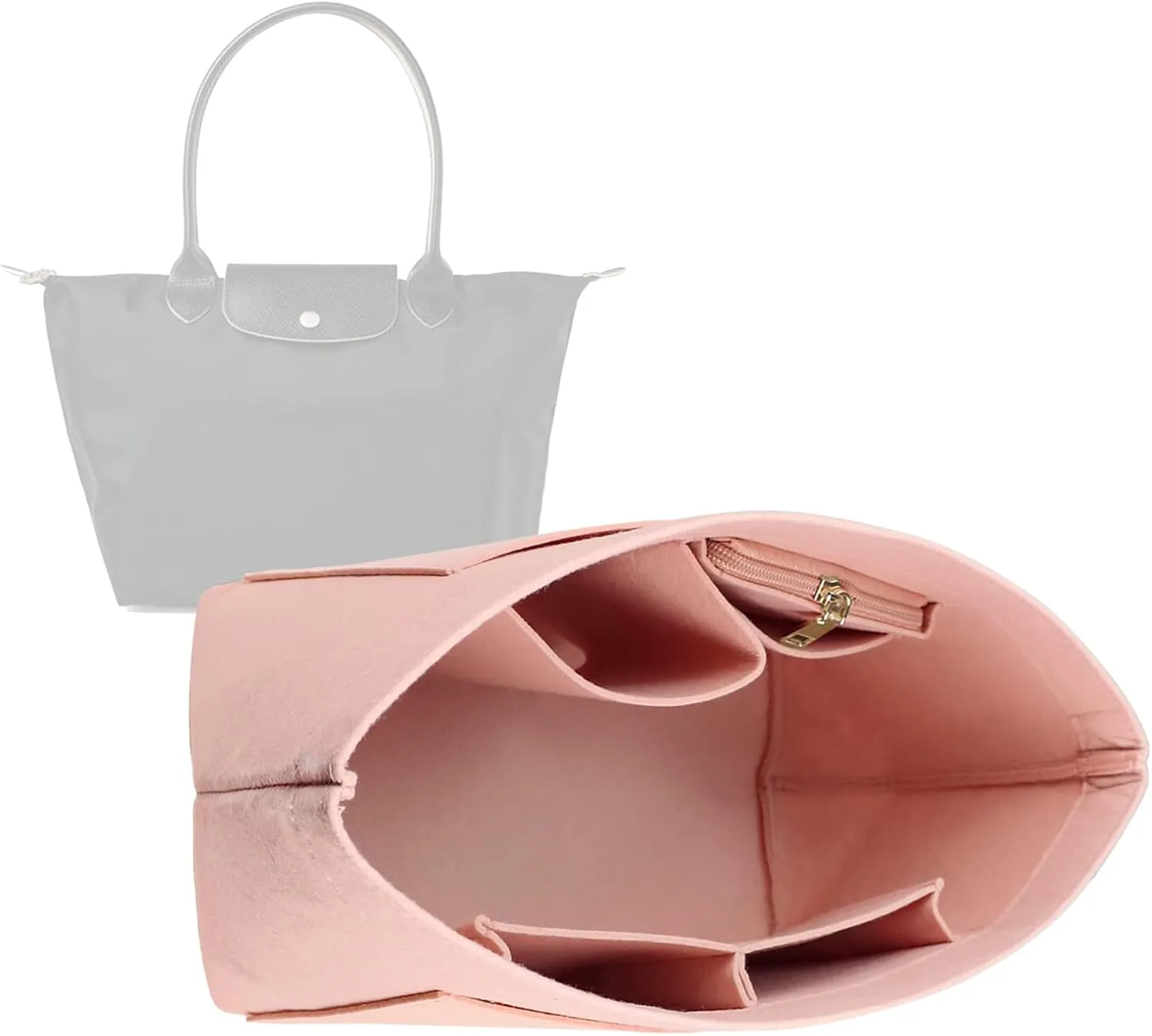 Lckaey Purse Organizer Insert for bags for women(Large) Handbags Organizer1012pink-L