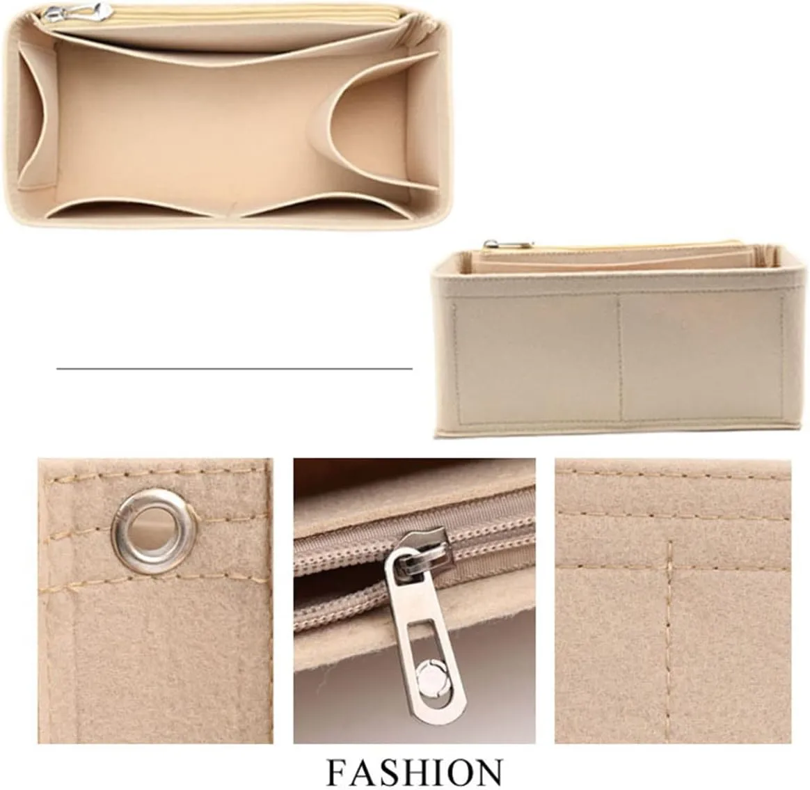 Lckaey Purse Organizer insert for birkin 30 insert organizer1099beige-M