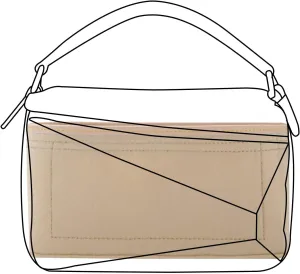 Lckaey Purse Organizer insert for loewe puzzle Handbag bag Felt insert Y091Khaki-M