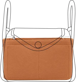 Lckaey Purse Organizer Insert for Tote Bag - Camel - Minimalist, Casual - Female - Felt - Free Standing - 1 Count