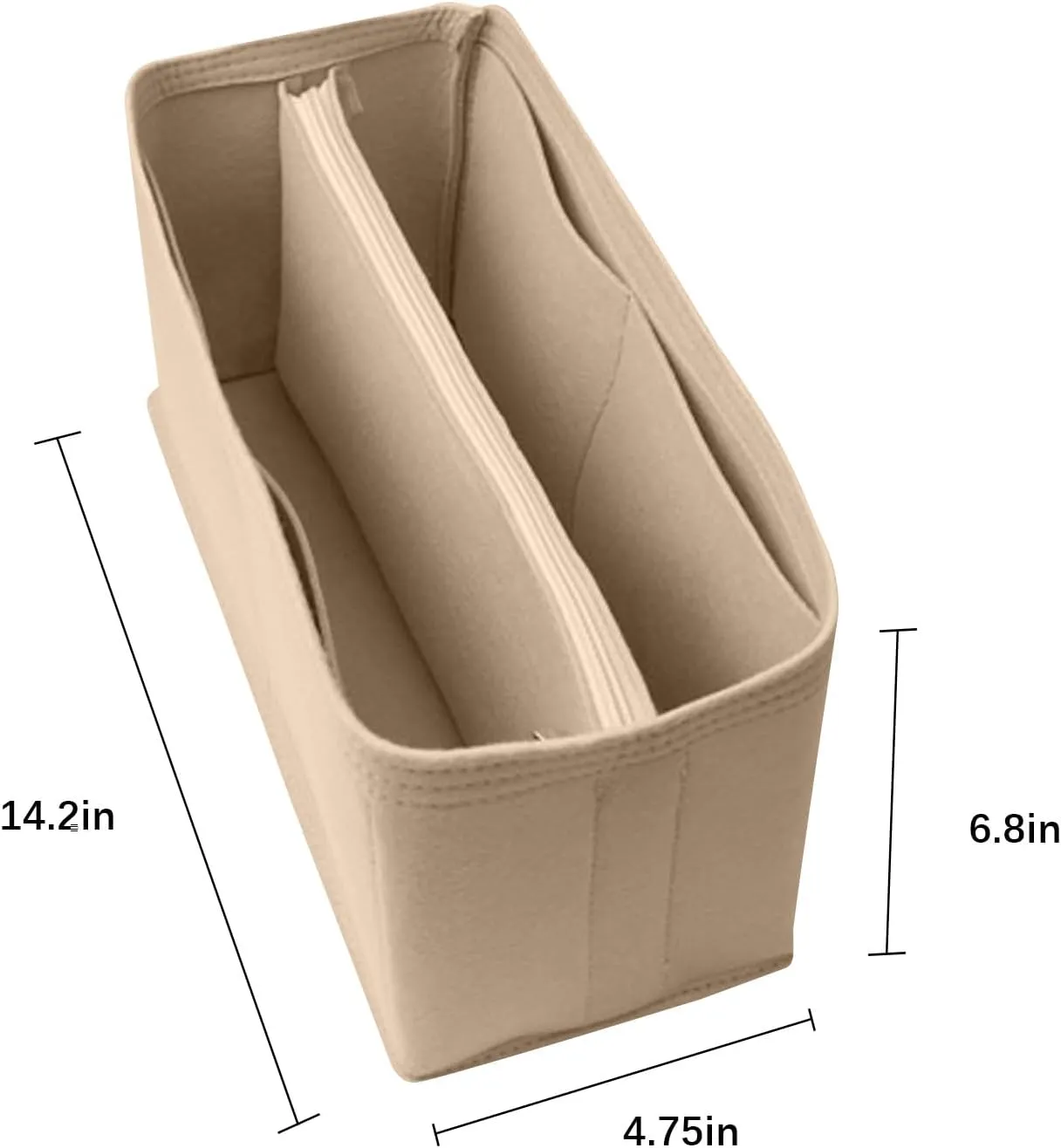 Lckaey tote bag organizer Insert for gucci ophidia Purse women large tote bag insert Y070Khaki-M pull
