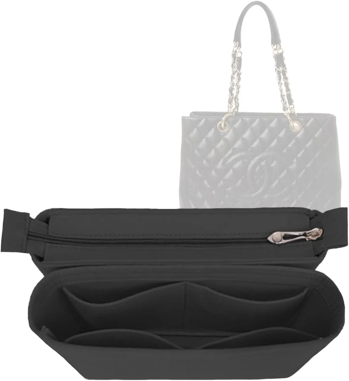 Lckaey tote bag organizer Purse Insert for CHANEL GST liner bag women large tote bag insert