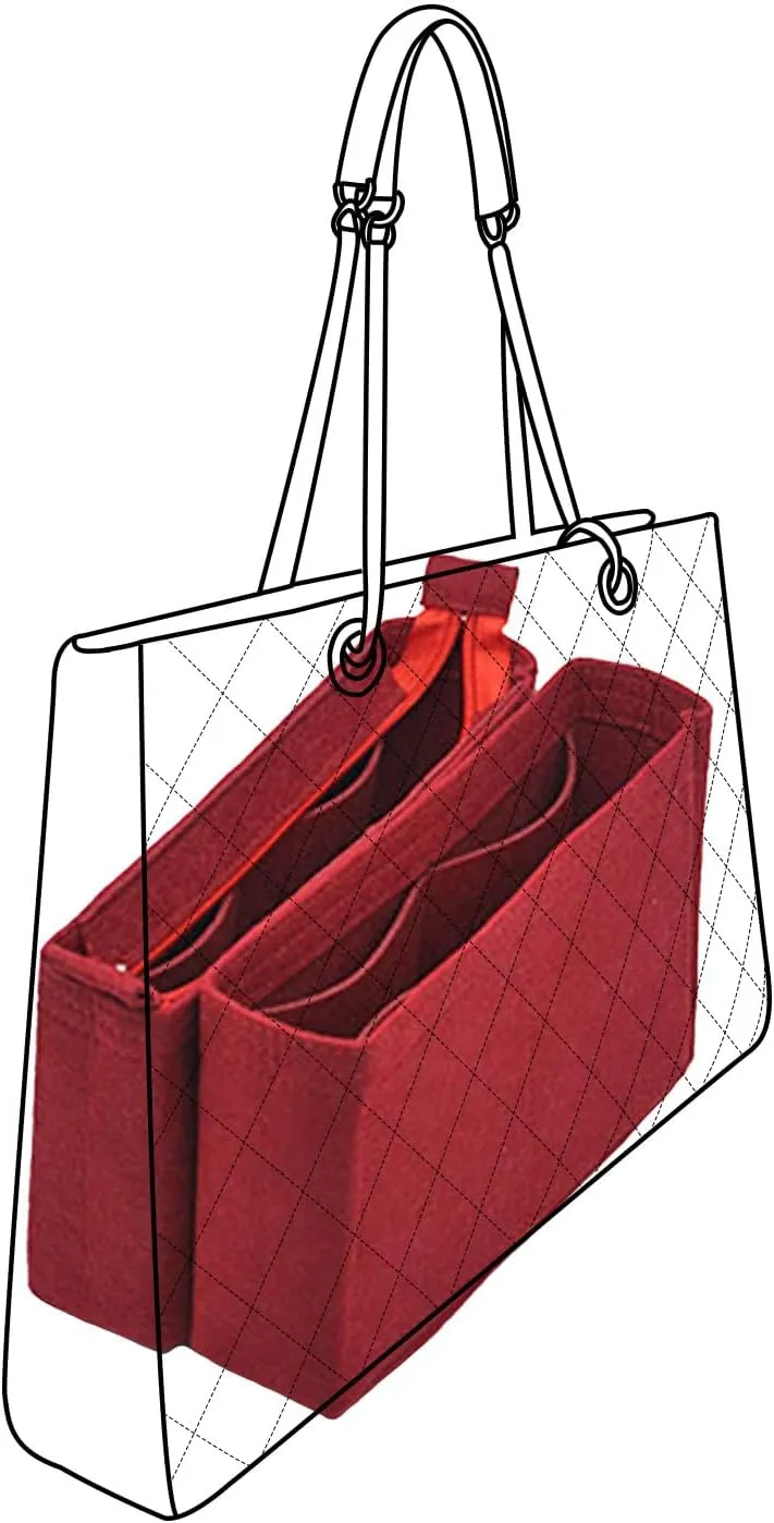 Lckaey tote bag organizer Purse Insert for CHANEL GST liner bag women large tote bag insert