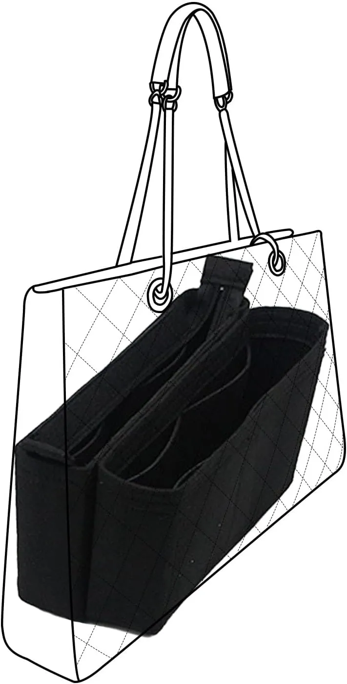 Lckaey tote bag organizer Purse Insert for CHANEL GST liner bag women large tote bag insert
