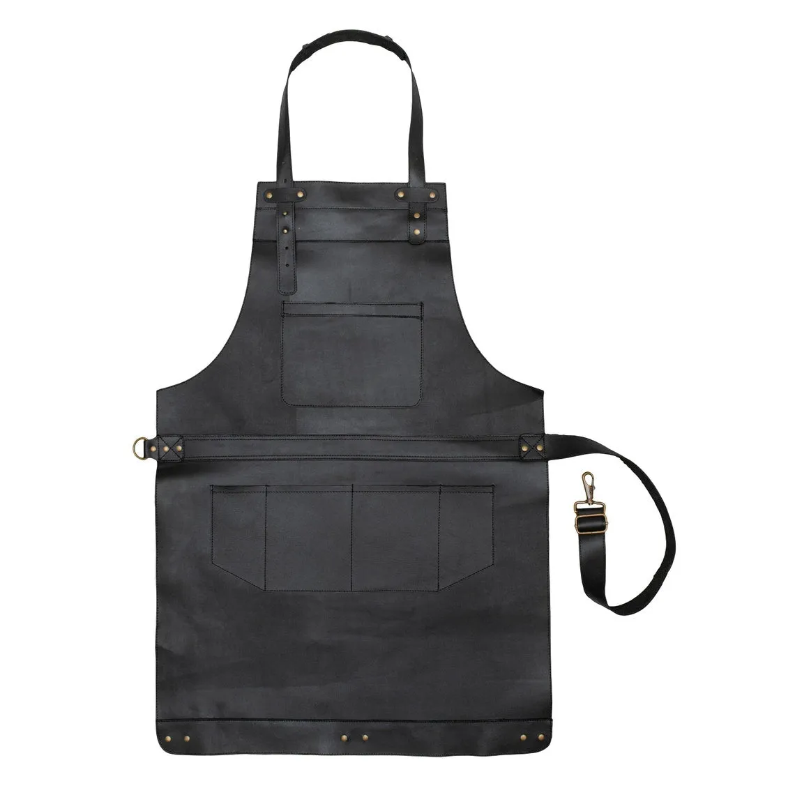 Leather Apron For Barber With Multi Pockets