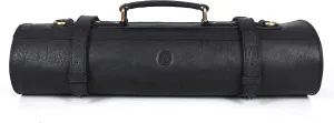 Leather Knife Roll Storage Bag, Elastic and Expandable 10 Pockets, Adjustable/Detachable Shoulder Strap, Travel-Friendly Chef Knife Case