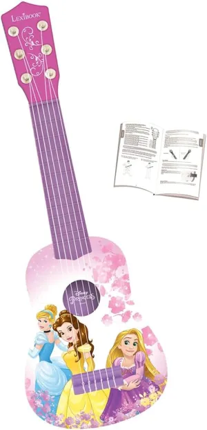 Lexibook, Disney Princess, My First Guitar for Children, 6 Nylon Strings, 21" Long, Guide Included, Pink, K200DP
