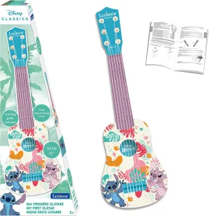 Lexibook, Disney Stitch, My First Guitar for Children, 6 Nylon Strings, 53 cm / 21'', Guide Included, Blue, K200D
