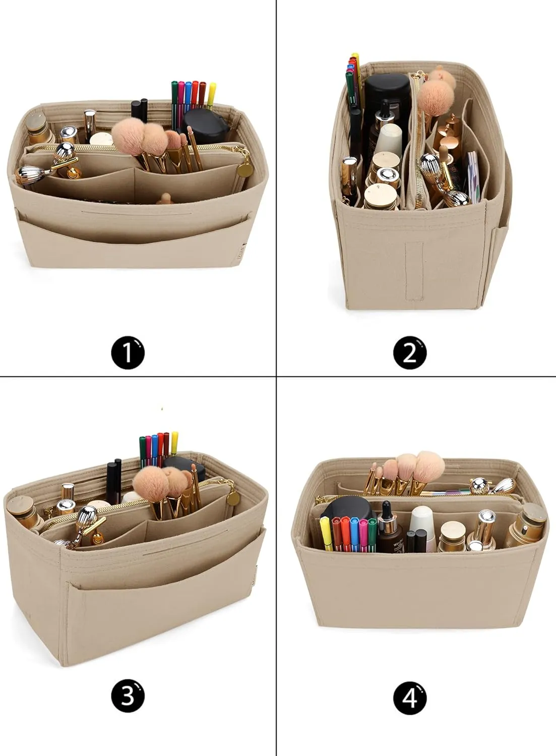 LEXSION Felt Insert Bag Organizer Bag In Bag For Handbag Purse Organizer Fits Speedy Neverful