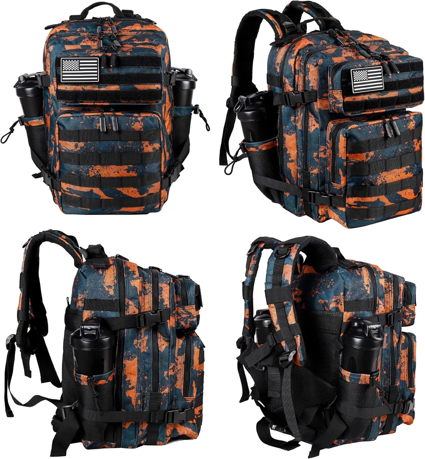 LHI Tactical Military Backpack for Men and Women 25L/35L Army Assault Pack Bag Small Rucksack with Bottle Holder