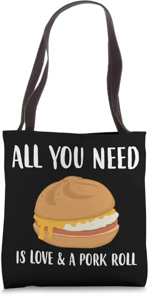 Love New Jersey Food Egg Cheese Pork Roll Tote Bag