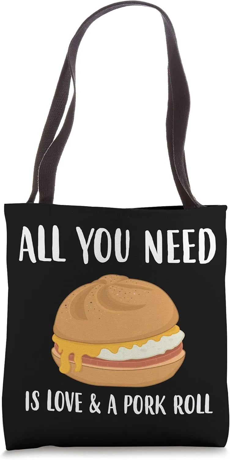 Love New Jersey Food Egg Cheese Pork Roll Tote Bag
