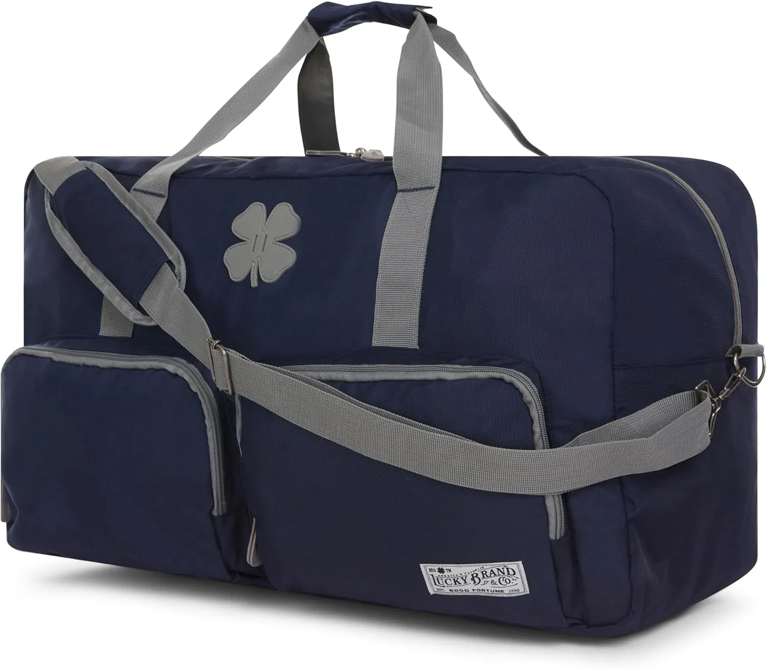 Lucky Travel Duffel Bags 115L, Gym Bag, Travel Bag & Large Duffle Bag for Men, Foldable Overnight Weekender Bags for Women & Men with Adjustable Shoulder Strap, Navy