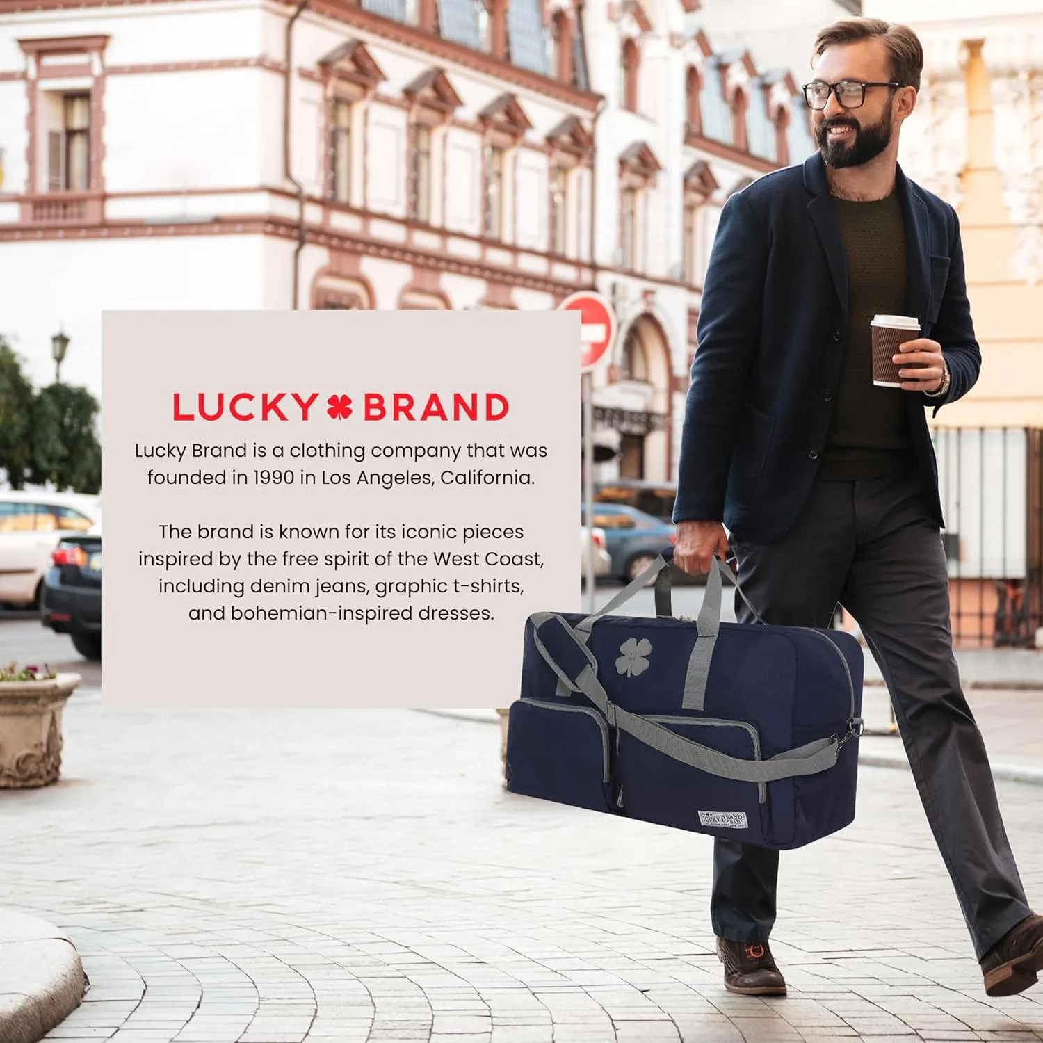 Lucky Travel Duffel Bags 115L, Gym Bag, Travel Bag & Large Duffle Bag for Men, Foldable Overnight Weekender Bags for Women & Men with Adjustable Shoulder Strap, Navy