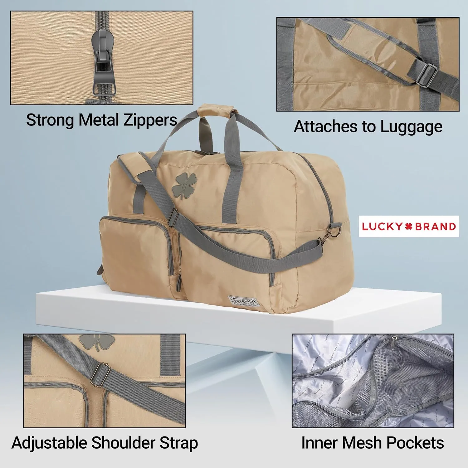 Lucky Travel Duffel Bags 115L, Gym Bag, Travel Bag & Large Duffle Bag for Men, Foldable Overnight Weekender Bags for Women & Men with Adjustable Shoulder Strap,