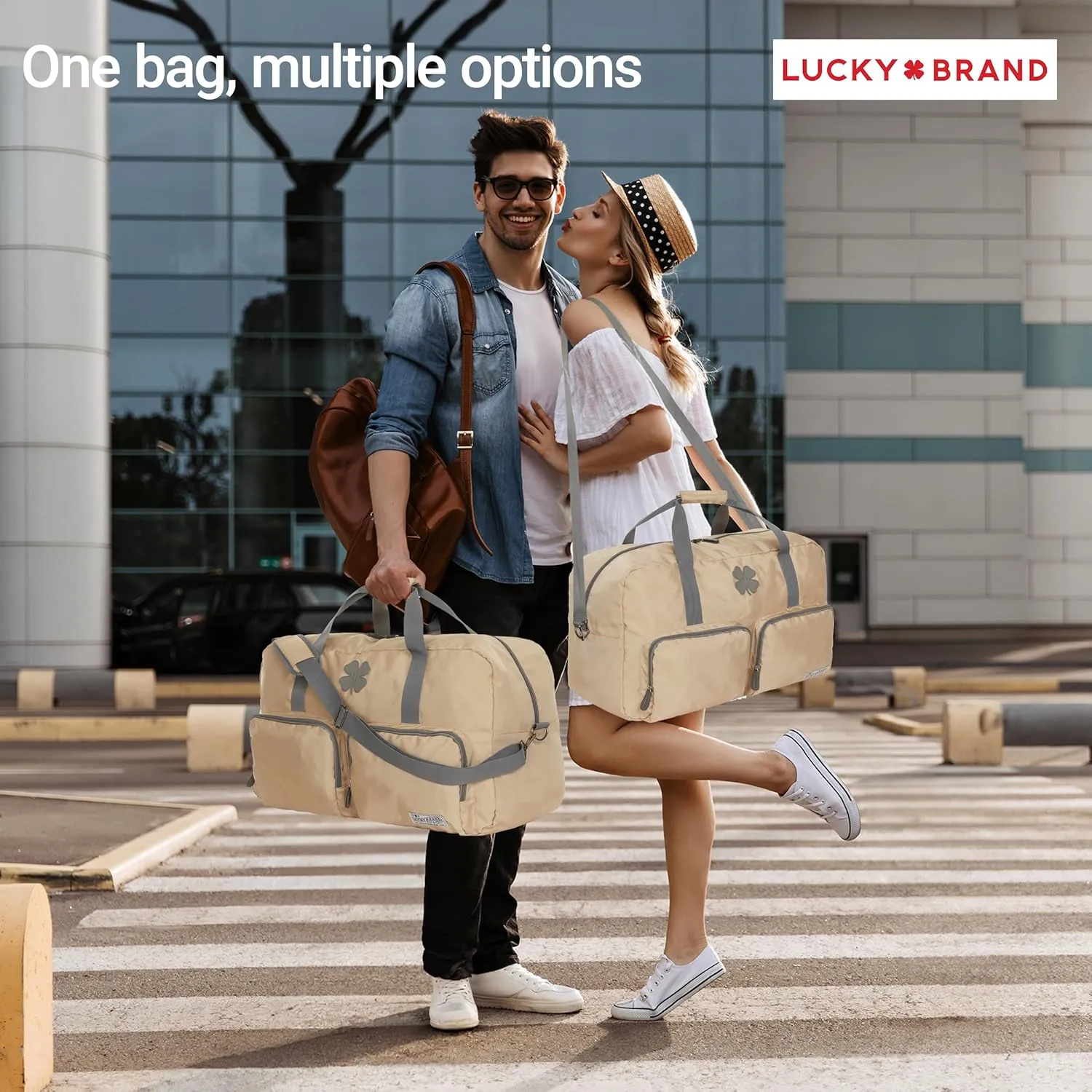 Lucky Travel Duffel Bags 115L, Gym Bag, Travel Bag & Large Duffle Bag for Men, Foldable Overnight Weekender Bags for Women & Men with Adjustable Shoulder Strap,