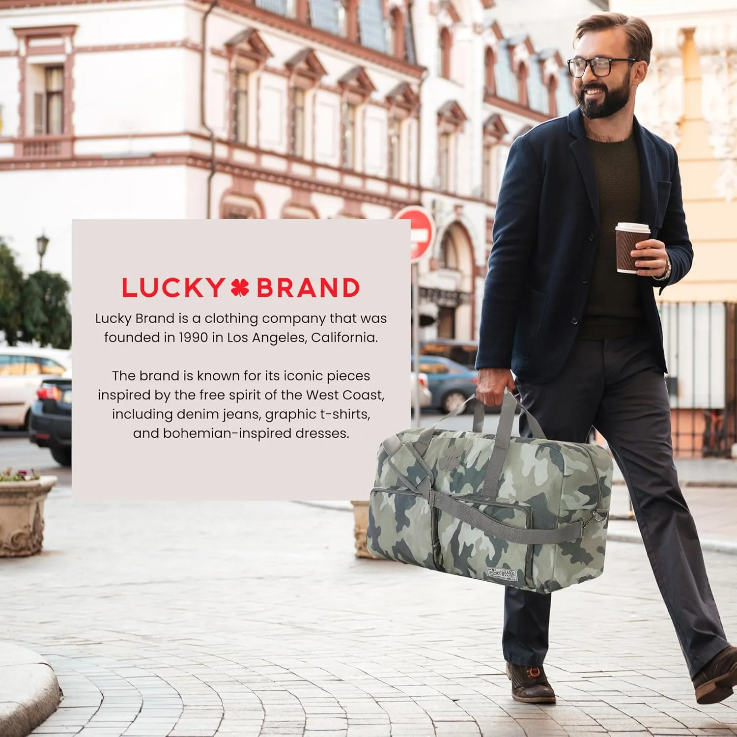Lucky Travel Duffel Bags 85L, Gym Bag, Travel Bag & Large Duffle Bag for Men, Foldable Overnight Weekender Bags for Women & Men with Adjustable Shoulder Strap, Camo