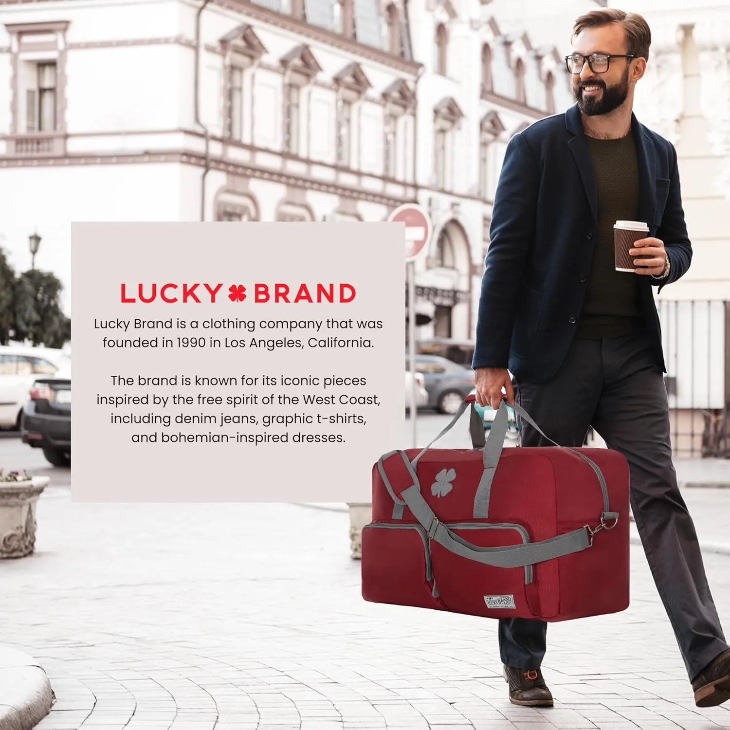 Lucky Travel Duffel Bags 85L, Gym Bag, Travel Bag & Large Duffle Bag for Men, Foldable Overnight Weekender Bags for Women & Men with Adjustable Shoulder Strap,