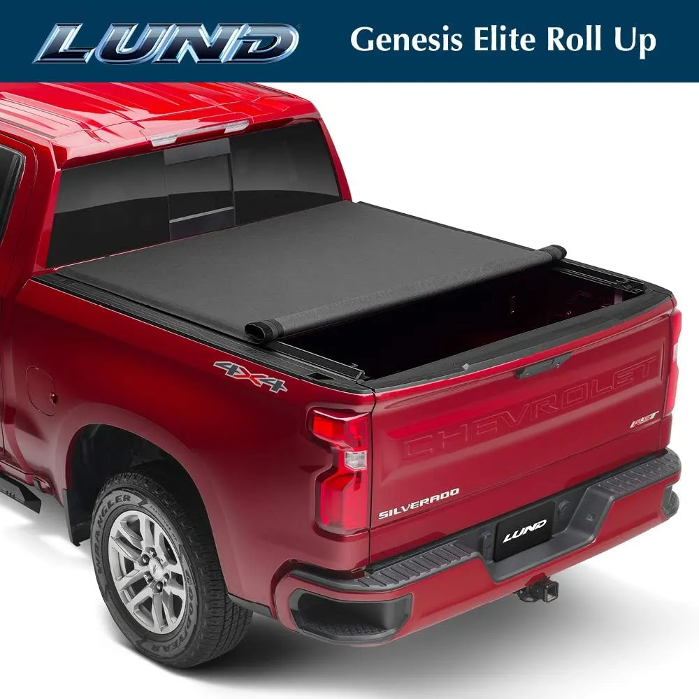 Lund Genesis Elite Roll Up Soft Roll Up Truck Bed Tonneau Cover | 96801 | Fits 1988 - 1998 Chevy/GMC C/K Series 6' 6" Bed (78")
