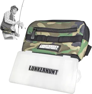 Lunkerhunt Fishing Tackle Sling Bag with Adjustable Strap - Water-Resistant TPE Fabric