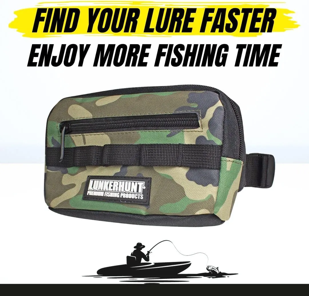 Lunkerhunt Fishing Tackle Sling Bag with Adjustable Strap - Water-Resistant TPE Fabric