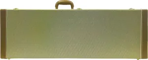 Lykos 39" Upgraded High Grade Electric Guitar Square Hard Case Tweed Fits Fender Stratocaster/Telecaster and other Standard Electric Guitars Hard Shell Protective Carrying Case (Yellow)