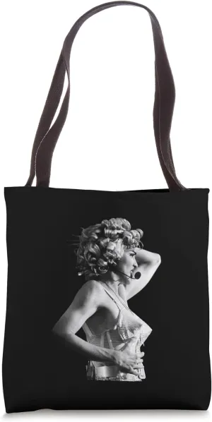 Madonna B&W Cone Bra Blonde Ambition Tour By Stephen Wright Tote Bag