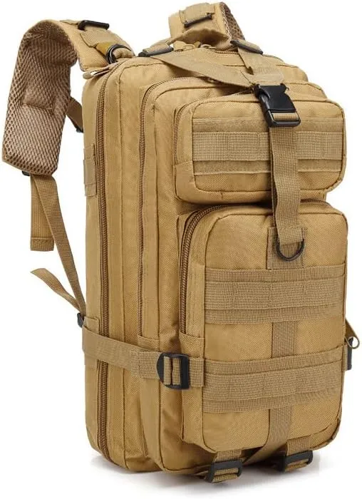 Magik 30L Military Tactical Bag Camping Outdoor EDC Travel Rucksack Hiking Backpack (Khaki)