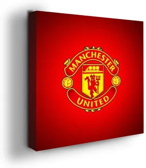 Manchester United Canvas Wall Art by Mavis Print- 14x14 inches Football Wall Decor | UV & Water Resistant HD Printed & Wooden framed Wall Art | Modern Wall Decor for Gift | Made in USA