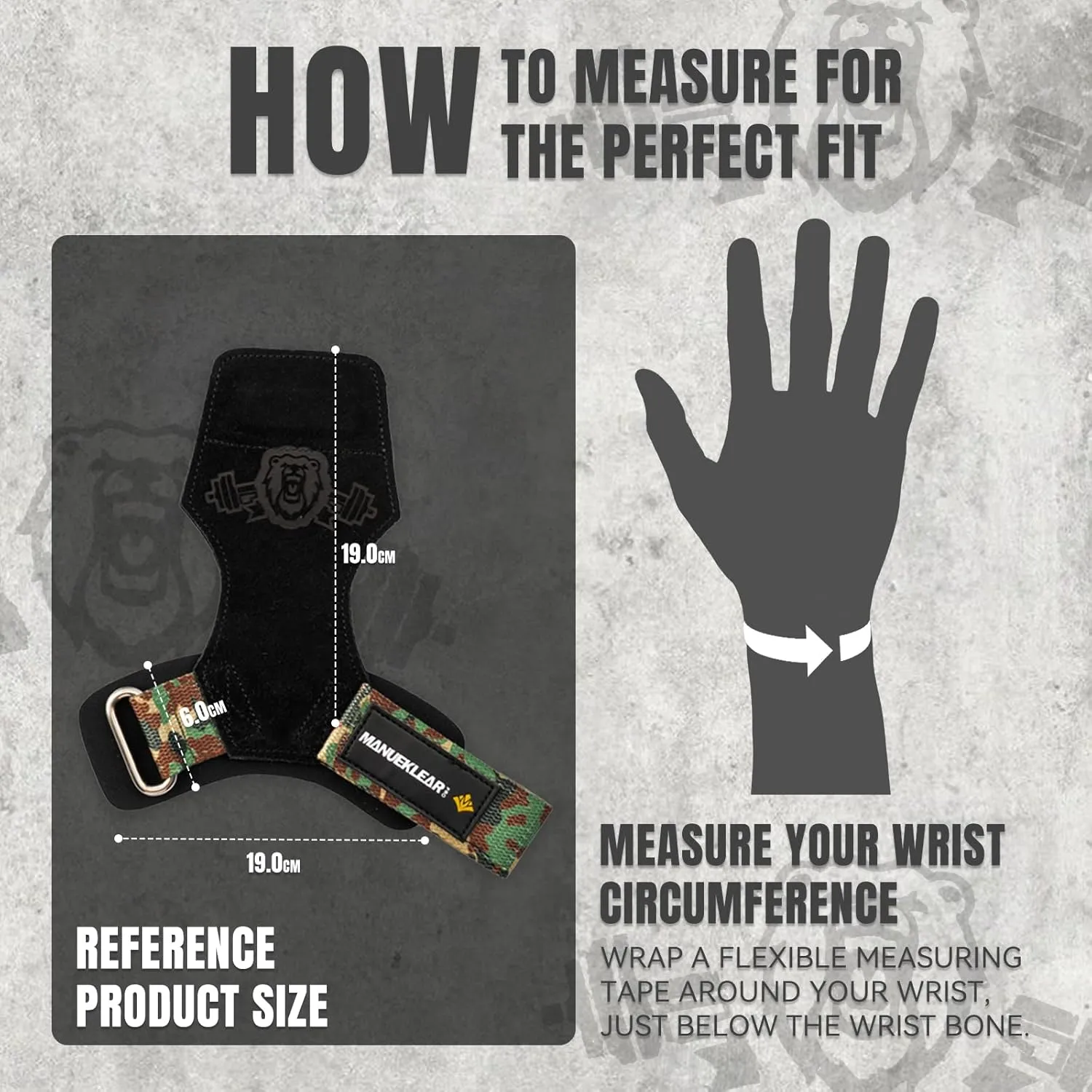 MANUEKLEAR Gym Straps Weight Lifting, Double Leather Lifting Straps for Men Deadlift with Cushion Wrist Loop, Gym Lifting Wrist Wraps for Weightlifting