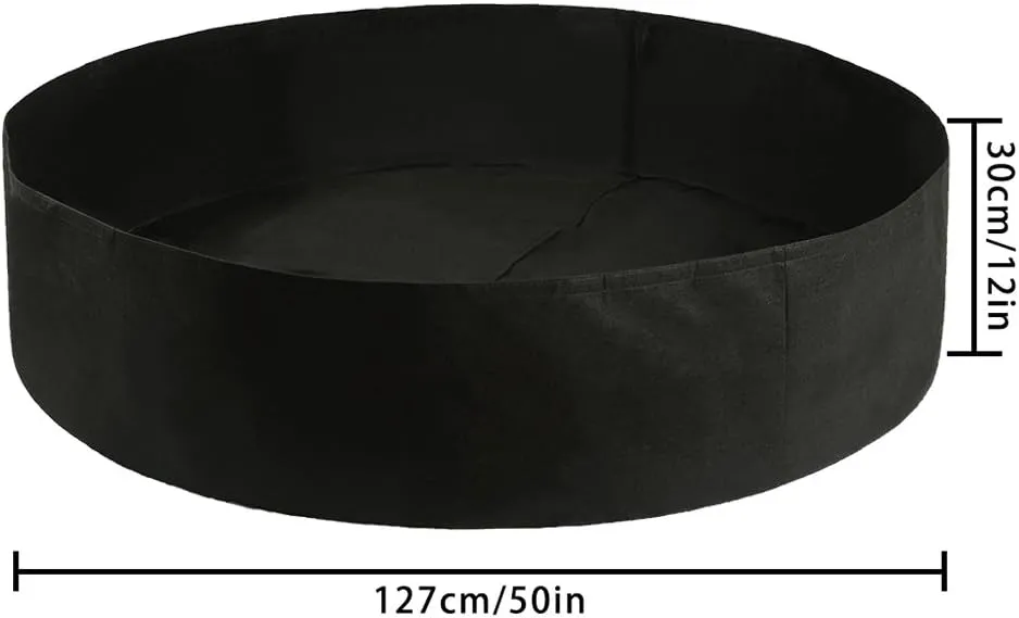 MeiBoAll 100 Gallon Plant Grow Bags, Heavy Duty Fabric Round Raised Garden Bed Planter Pots, Raised Garden Planting Bed Round Breathable Felt Planting Container for Flower Vegetable Potato