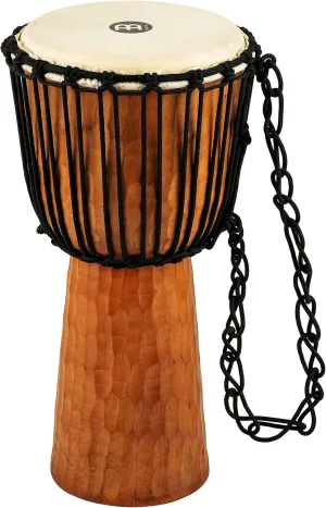 Meinl Percussion Djembe Hand Drum Circle Instrument, Carved Mahogany Headliner Series — NOT Made in China — African Mali Weave Ropes, 2-Year Warranty, Nile, Medium (HDJ4-M)