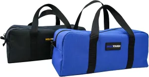 MELOTOUGH Utility Tool Tote bag Combo Kit-Includes 2 Medium Tool Organizer Bags for Electrician, Plumbing, Gardening, HVAC & More (14 inch,Black&Bule)