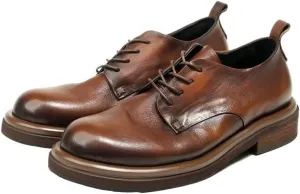 Men's Casual Leather Shoes Leather Upper Lace-ups Round Toe Fashion Dress Shoes Non-Slip Rubber Thick Sole Breathable Driving Walking Shoes for Men(White-Patch Five-Pointed star4,10.5)