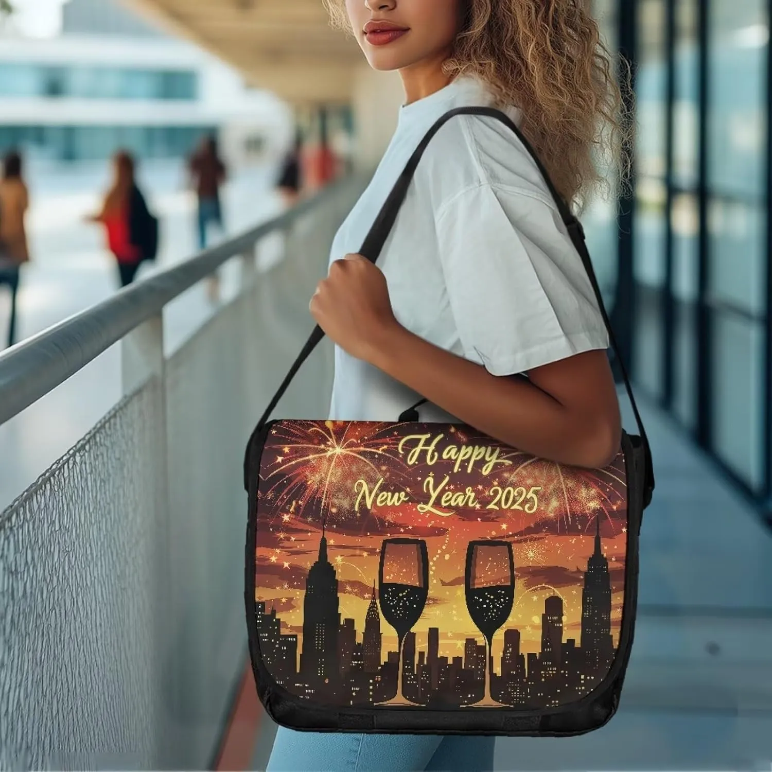 Mens Flap Crossbody Bag Vintage Messenger Bag Large Women Shoulder Satchel Laptop Handbag for College Work Daily