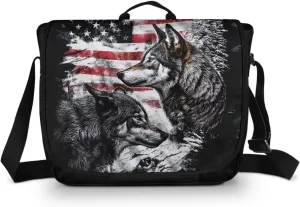 Mens Flap Crossbody Bag Vintage Messenger Bag Large Women Shoulder Satchel Laptop Handbag for College Work Daily