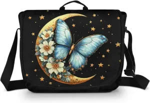 Mens Flap Crossbody Bag Vintage Messenger Bag Large Women Shoulder Satchel Laptop Handbag for College Work Daily