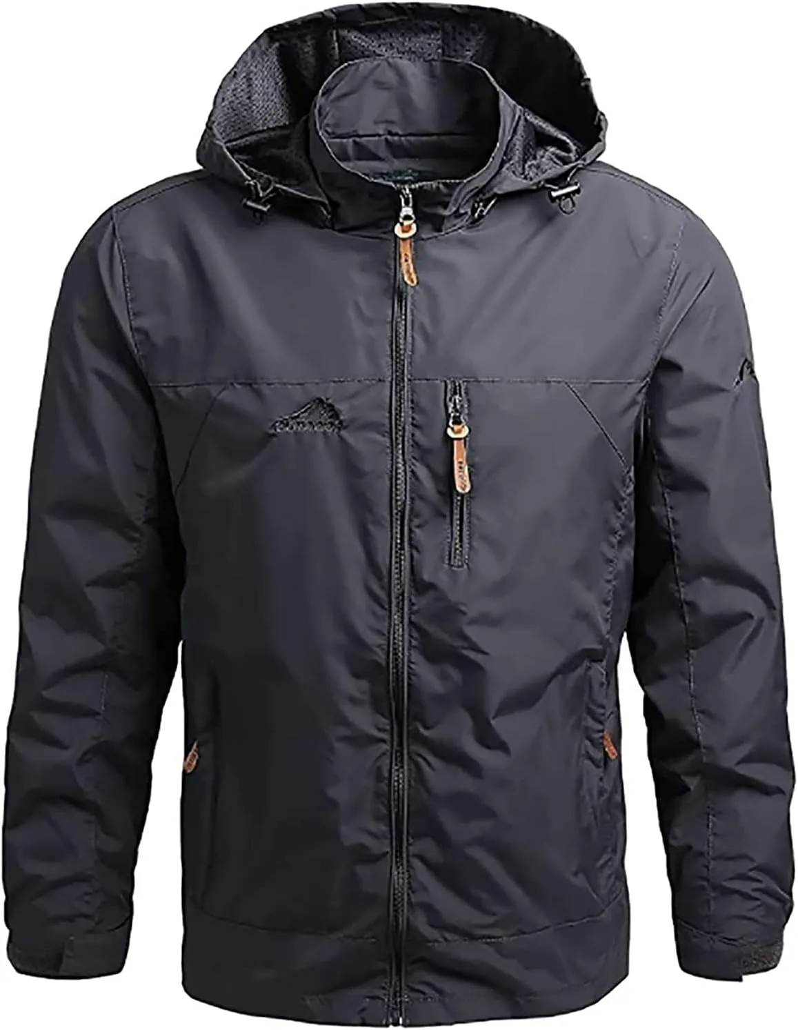 Men's Warm Ski Jacket, Lined Winter Jacket, Water-Repellent Functional Jacket with Detachable Hood