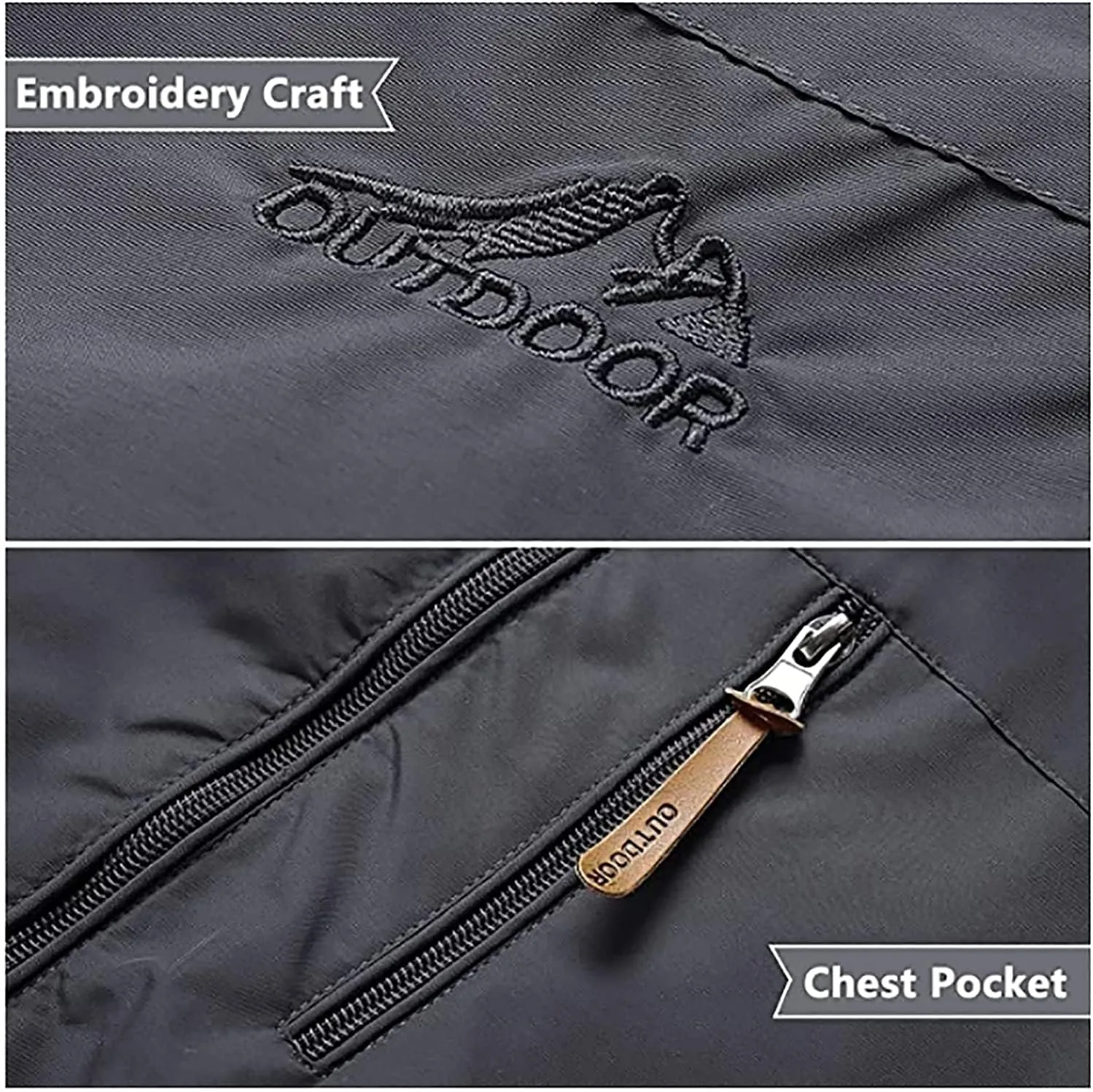 Men's Warm Ski Jacket, Lined Winter Jacket, Water-Repellent Functional Jacket with Detachable Hood
