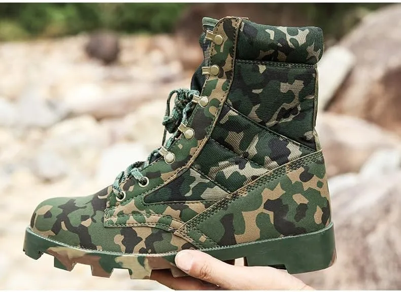 Men's/Women's Outdoor Hiking Boots Desert Jungle Off-road Training, High Top Hiking Boots