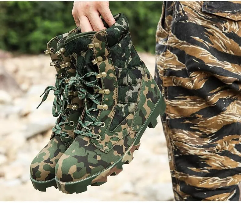 Men's/Women's Outdoor Hiking Boots Desert Jungle Off-road Training, High Top Hiking Boots