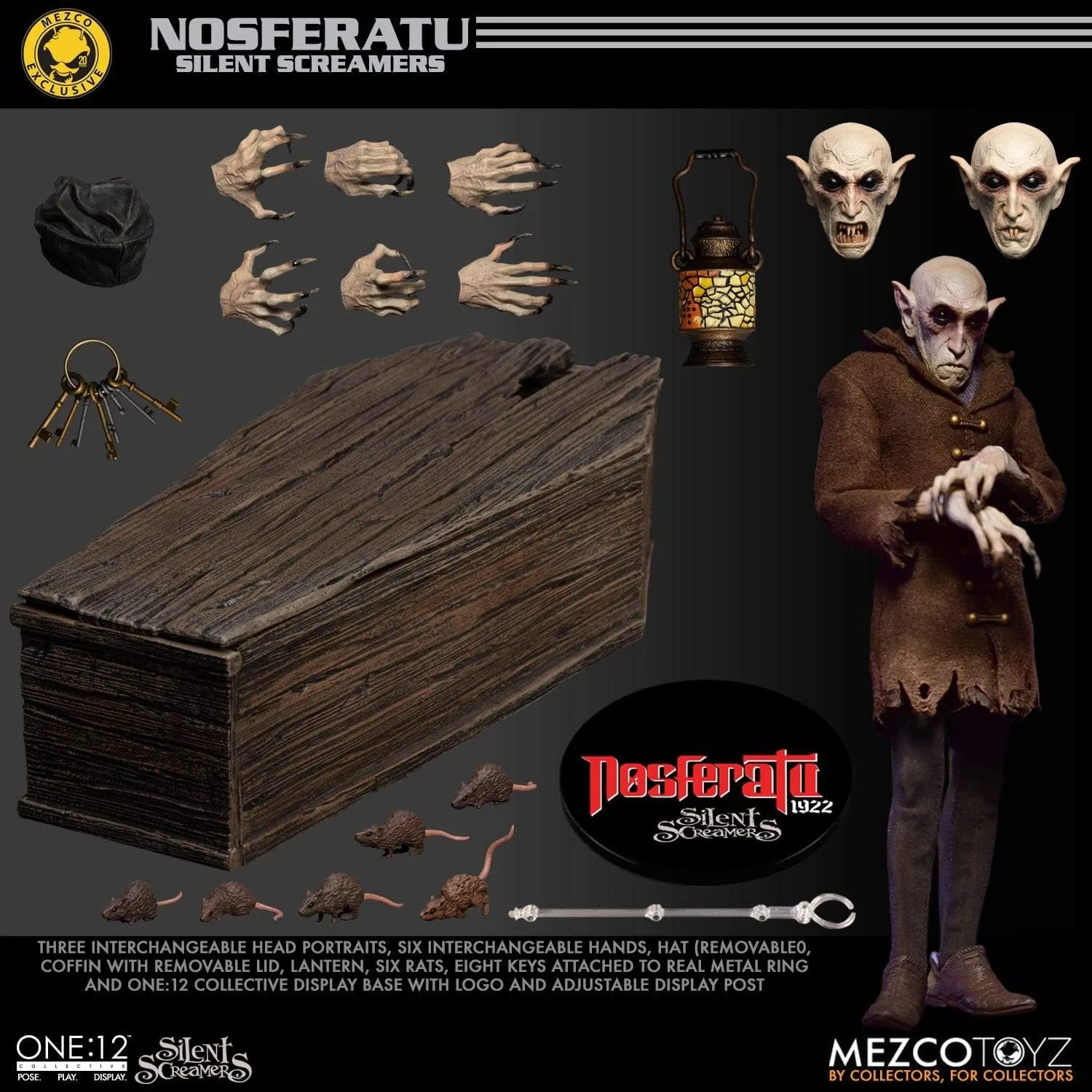 Mezco One:12 Collective : Silent Screamers: Nosferatu Action Figure