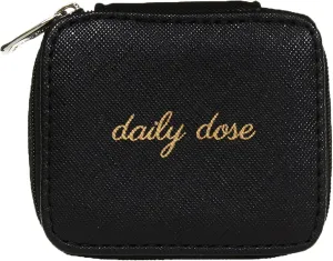 Miamica Zippered Pill Case with 7-Day Removable Plastic Medicine Organizer, Yellow, 3.5” L x 2.75” W x 1.25” H – Keep Your Vitamins and Pills Organized – Compact and Sleek Pill Box